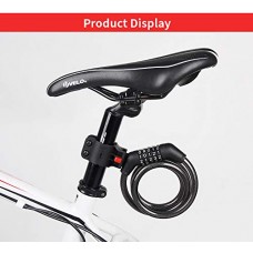 3pnshop 1 Pcs Bike Lock Cable 4 Feet Bike Cable Basic Self Coiling Resettable Combination Cable Bike Locks Complimentary Mounting Bracket 4 Feet x 1/2 inch Black Color - B07GCCH29Q